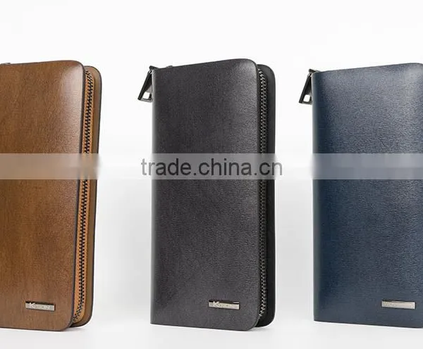 Mens Real Leather Clutch Wallet Card Holder Coin Handbag