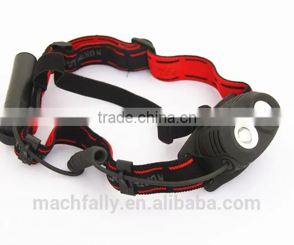 2015 New Design 3*AA Battery Plastic Headlamp XPE+LM Plastic Headlamp Multi-function Plastic Headlamp For Hunting Camping