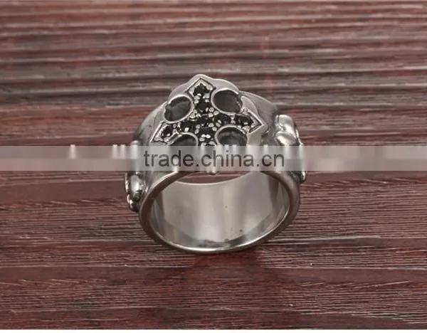 Wholesale Man Jewellery New Arrival 2016 316L Steel Cubic Zirconia Ring Men photo-3