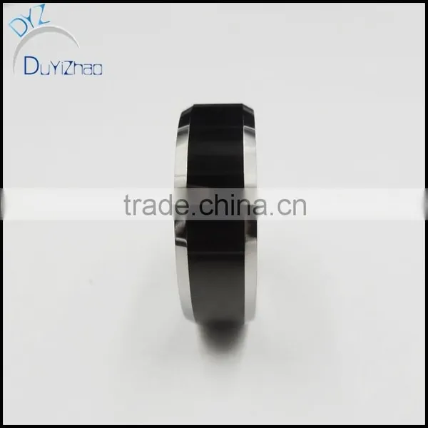 Black Pure Tungsten Ring Tungsten Carbide Wedding Ring for Men photo-2