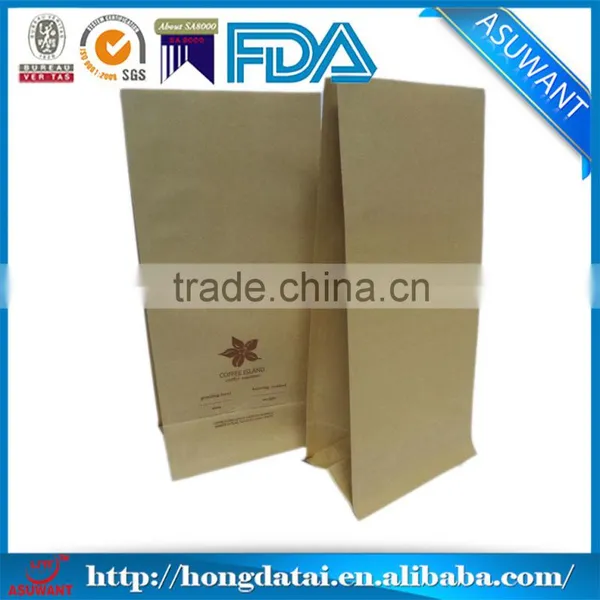 Side Gusset Kraft Paper Flat Bottom Bag Heal Seal photo-3