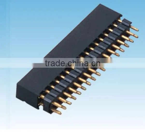 China Manufacturer UL TUV CSA Approved 2.0mm Female Header Single/ Dual Row Dip Type Double Shells Header Connector