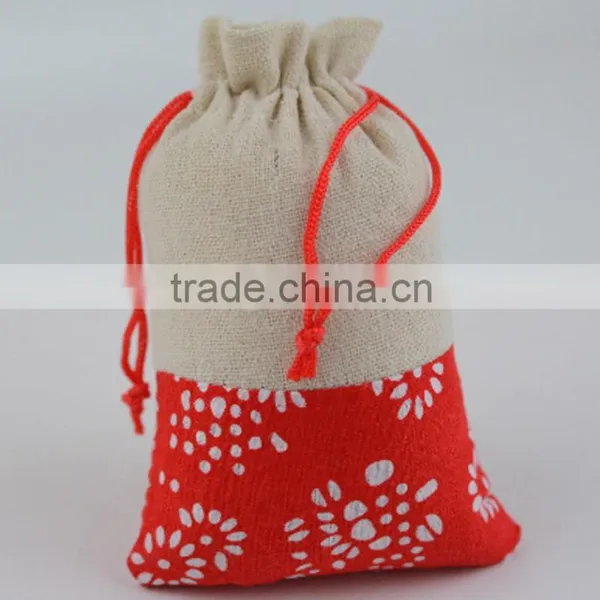 Fashion Spliced Jute Drawstring Bag China Factory Supplier's Choice photo-2