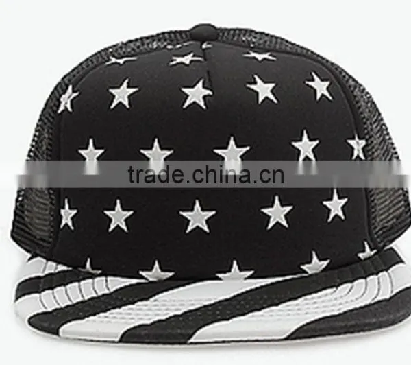 Flat Brim 5panel Custom Trucker Hats With Mesh photo-5