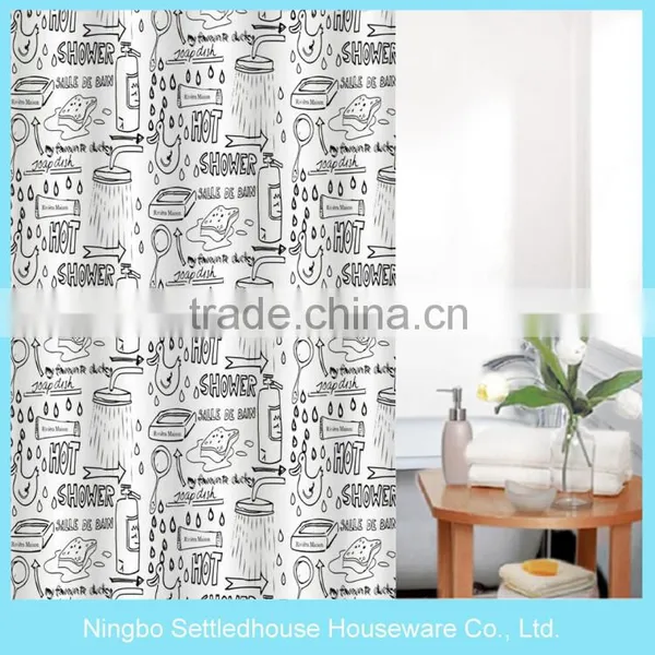 OEM Modernization Design Transparent PVC Shower Curtain