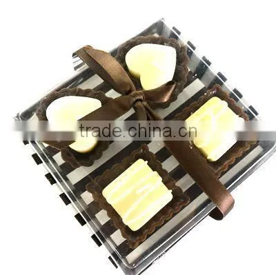 4pcs Box Packing Heart Shape Wedding Cake Candle