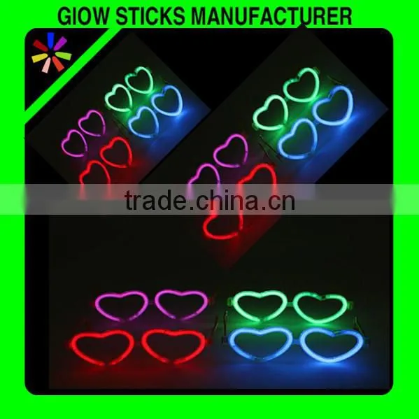 Hart Shape Light Eyeglasses,glow Stick Eyeglasses Light Stick Glow
