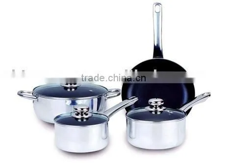 Polished 7pc Aluminium Non-stick Cookware Set