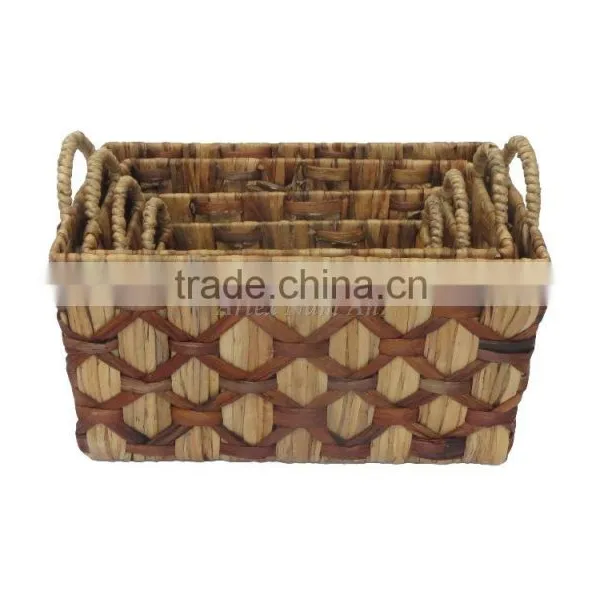 Water Hyacinth Basket For Home Decoration photo-3