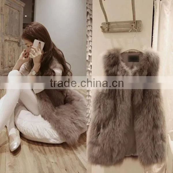 Soft Simple Fake Fur Vest Women Faux Fur Vest