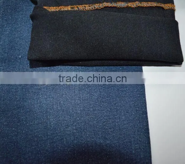 Spandex Cotton Denim Fabric Black Weft photo-2