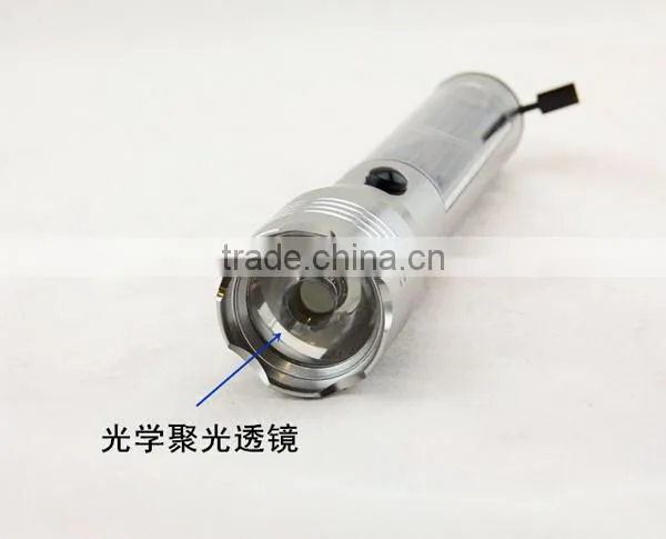 LED Light Solar Power Rechargeable Hybrid Light Solar Hybrid Flashlight photo-3