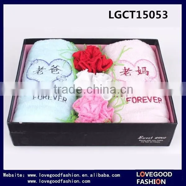Wholesale Box Custom Face Rose Shape Cake Hand Towels