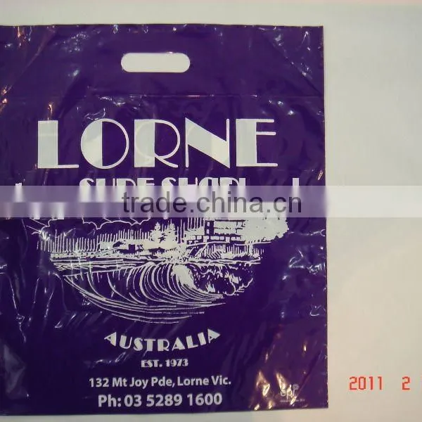 Plastic Glue Patch Handle Shopping Bag