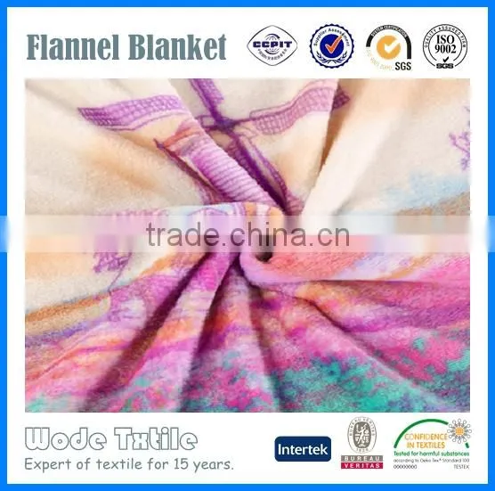 Promotional Flower Printed Flannel Fleece and Coral Fleece Blanket With Cheap Price photo-3