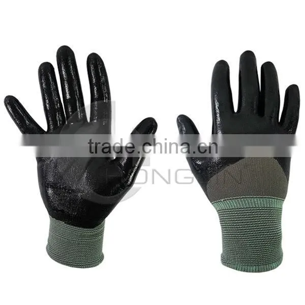 Nitrile Coated, Open Back, Nylon Glove