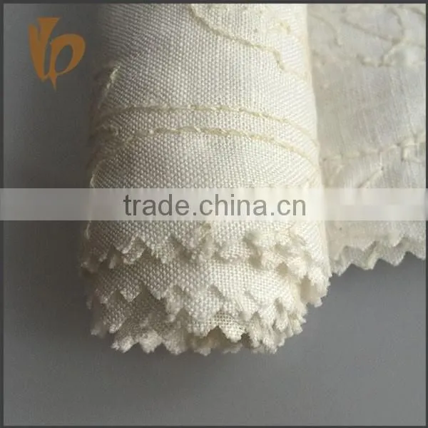 100% Embroidery Linen Fabric for Jacket photo-3