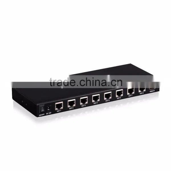 HDMI Splitter 1 in 8 Out Hdmi Splitter 1x8 by Cat5e/ Cat 6 Cable UTP Support 3D Max up to 50m Support 1080p for Hot Video Player photo-3