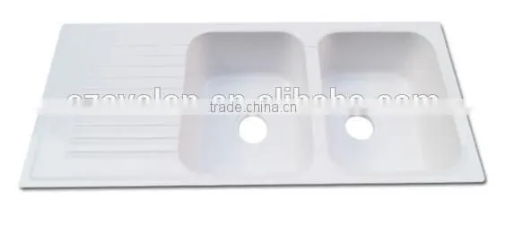Italian Kitchen Sink Solid Surface Kitchen Ware/Sanitary Acrylic Resin Stone Kitchen Sink,solid Surface Double Bowl Kitchen Sink photo-4