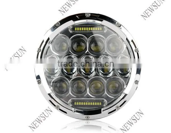 7'' 75W High Low Beam Driving Light DRL Front Light 7inch LED Headlight for Jeep Wrangler photo-4