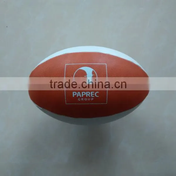 Official Size and Weight Rubber Leather Rugby Ball photo-4