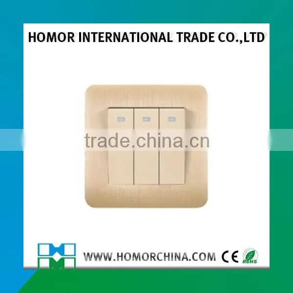 Online Shopping Wall Switch,3 Gang 1 Way or 2 Way Wall Switch and Socket Brand From China photo-3