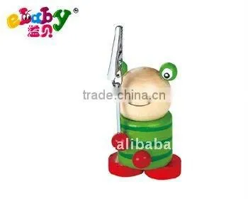 wooden frog memo clip