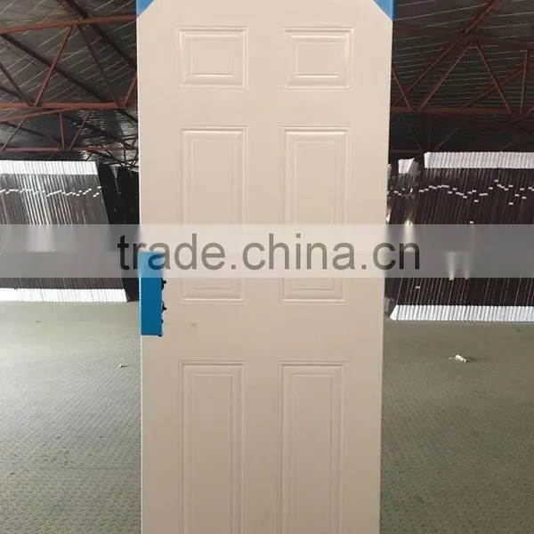 Baodu Brand Plain Door Panel 6 Panel Interior Steel Doors With Frame photo-2