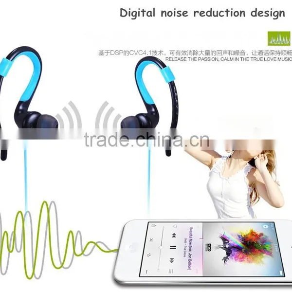 China Manufacturer Bluetooth 4.1 Sports Earphones Headphone Headset With Earhook photo-3