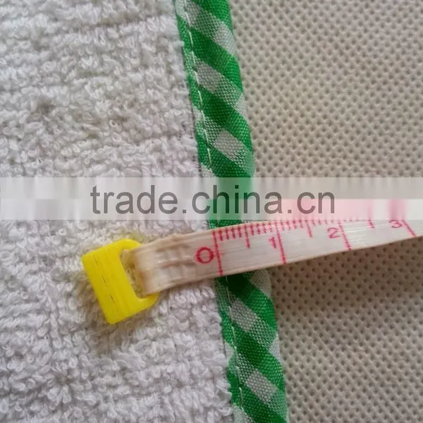 Green Check Border Terry Cotton Towel With Pigment Printing Waist Apron photo-4