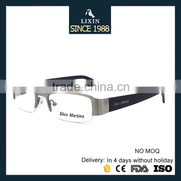 Latest Popular Gentleman Half Metal Frames With Spring Hinge Optical Glasses Frames SM4020 photo-5