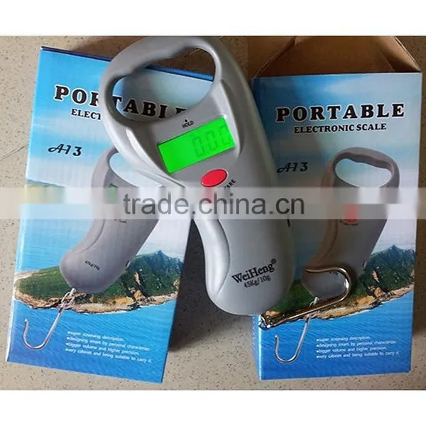 High Quality Portable Mini Digital Hanging Luggage Scale Weighing Hand Scale 45kg/10g photo-6