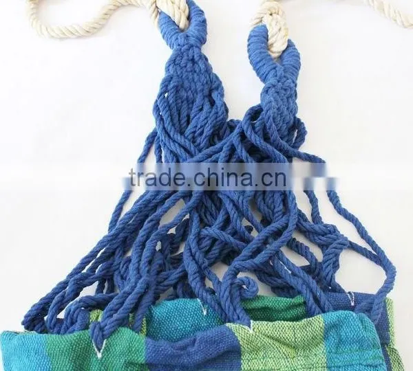 Portable Colorful Stripe Quilted Fabric Canvas Outdoor Camping Travel Hammock photo-4