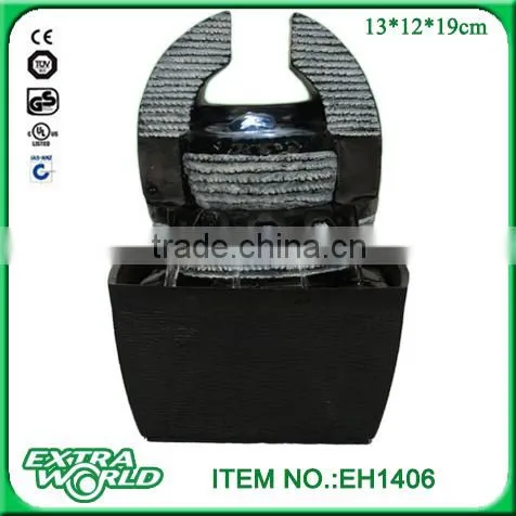 Modern Silhouette LED Indoor Tabletop Fountain Waterfall photo-4