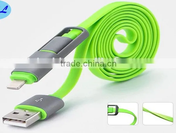 Two-in-one Usb Cable Male to Micro 5pin to I5/I6 photo-3