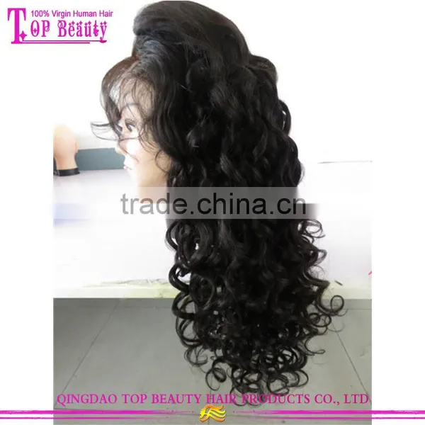 Wholesale Cheap Peruvian Human Hair Full Lace Wig 180% Density Bleached Knots Full Lace Wig photo-2