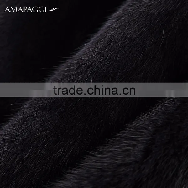 Wholesale Top Quality Black Slim Mink Womens Fur Coat From China photo-5