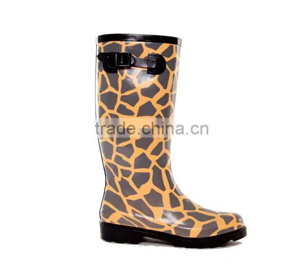 Leopard Printed Women's Boots,cheap Rubber Boots,boots With Buckle photo-2