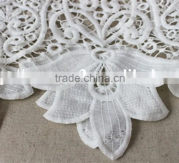 High Quality Big Lily Flower Pattern Polyester Kintted Embroidery Vest for Wholesale photo-4