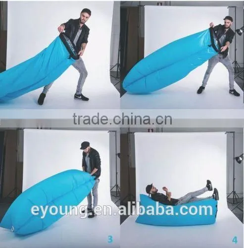 Fast Inflatable Lounger Chair Air Lazy Bean Bag Air Sleeping Bag Inflatable Air Sofa photo-4