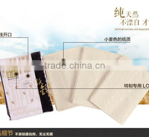 Unbleached Wheat Straw Facial Tissue Paper photo-3