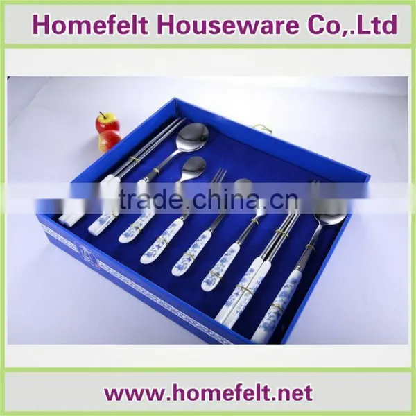 Factory Quality and Price Cutlery Set With Ceramic Handle