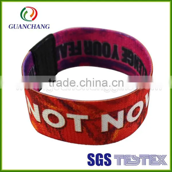 China Wholesale High Secure Fabric Wristband With Plastic Fastener photo-6