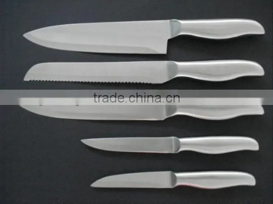 Kitchen Tool Knife Set in Stainless Steel Block
