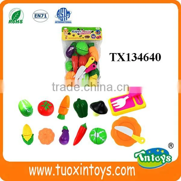 Plastic Cut Fruits and Vegetables Toys Cooking Toys Kitchen Sets photo-3