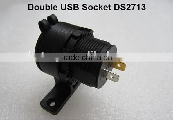 Car/motorcycle/snowmobile Panel Dual USB Socket 5V photo-4