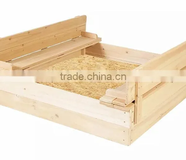 Strongbox Square Wooden Sandpit for Children photo-2