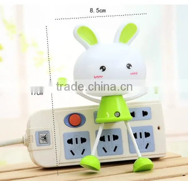 Plug Cartoon Animal Rabbit Led Motion Sensor Night Light photo-3