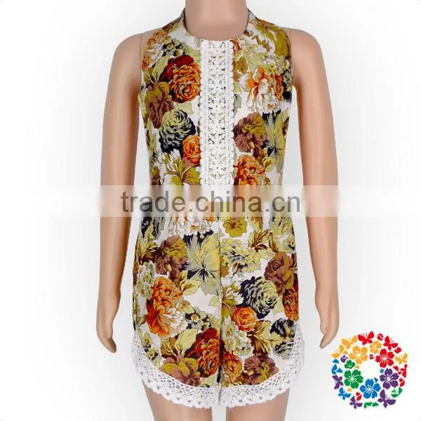 New Born Girls Boho Vintage Playsuit Rompers Many Style Flowers Ruffle Lace Organic Onesie photo-6