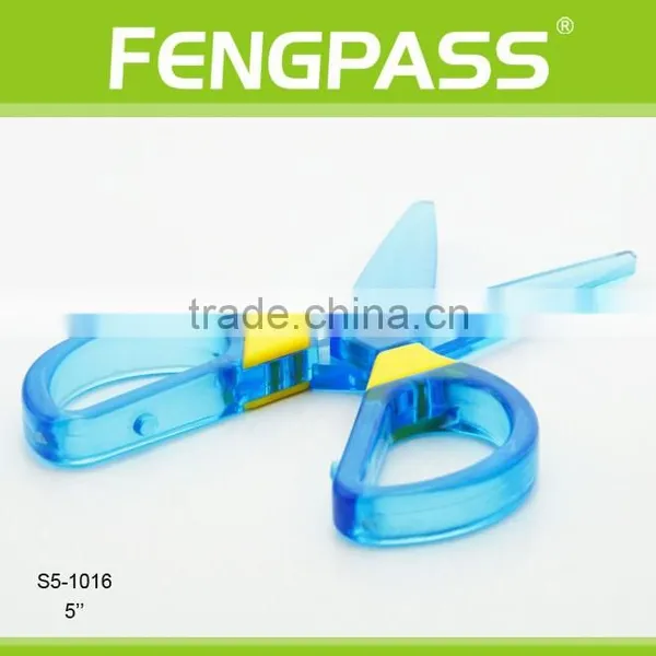 S5-1016 5 Inch 2Cr13 Stainless Steel Blade With Colorful Plastic Handle Shape Cutting Scissors photo-3